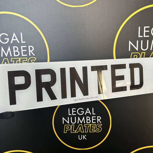 2D Printed Number Plate