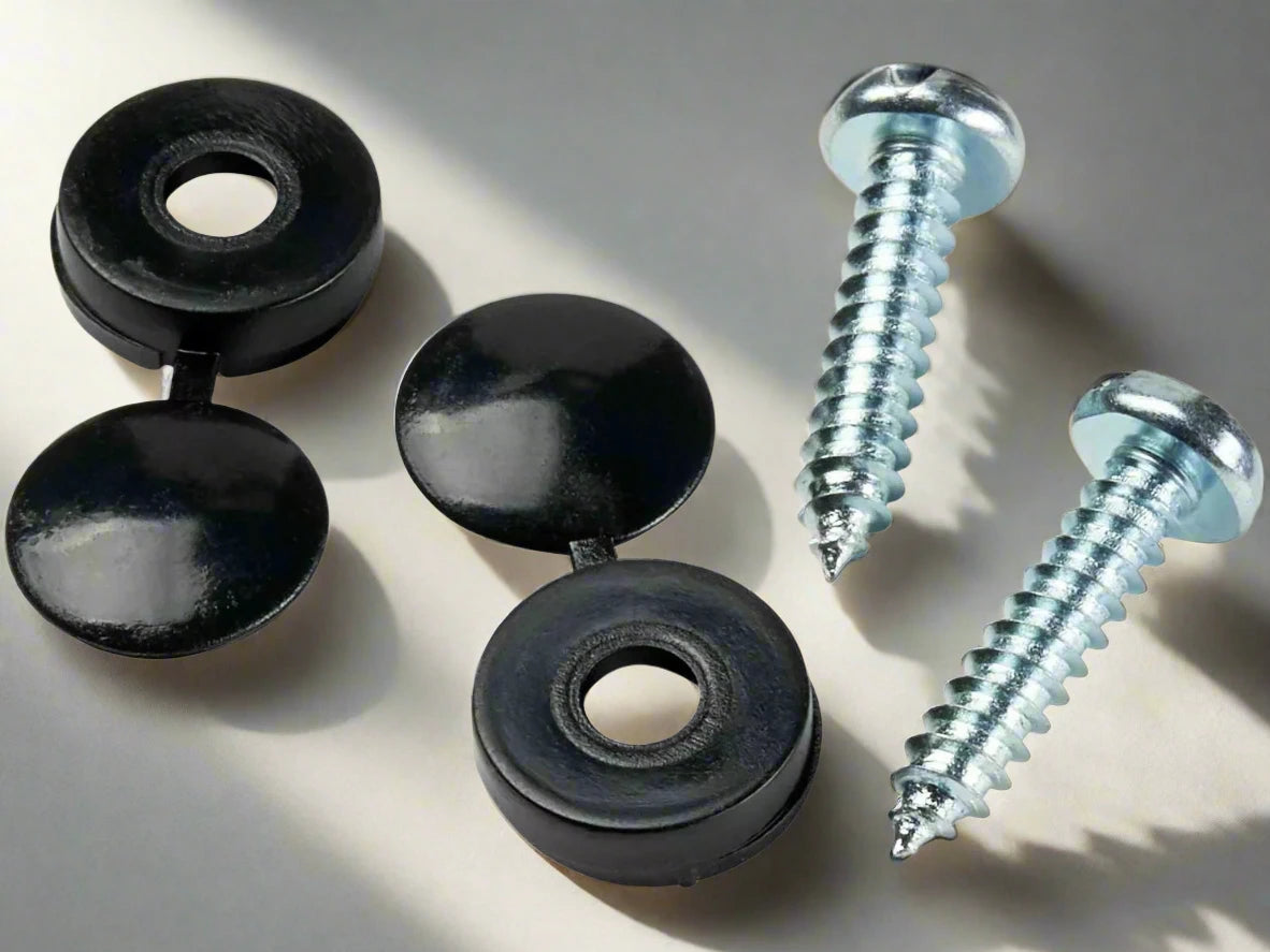 Black Car Number Plate Screw