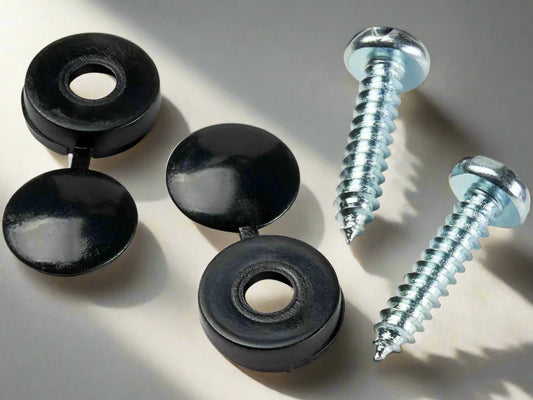 Black Car Number Plate Screw